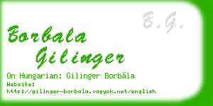 borbala gilinger business card