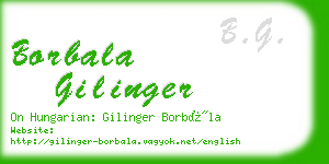 borbala gilinger business card
